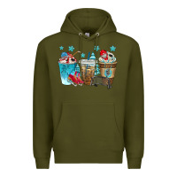 Army Green hockey coffee cups bbs Premium Hoodie - BundleAndBundleShop