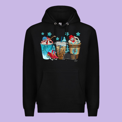 Hockey Coffee Cups Bbs Premium Hoodie Designed By Bundleandbundleshop