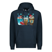Navy hockey coffee cups bbs Premium Hoodie - BundleAndBundleShop