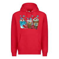 Red hockey coffee cups bbs Premium Hoodie - BundleAndBundleShop