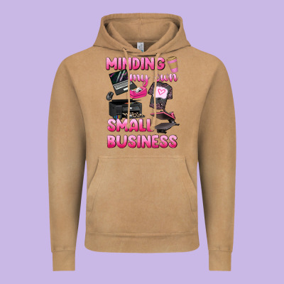 Minding My Own Small Business Vintage Hoodie Designed By Texasbilliewilder
