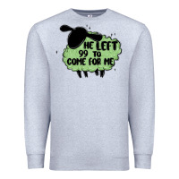 Heather Grey he left the 99 to come for me Premium Sweatshirt - MaliasSmallBusiness