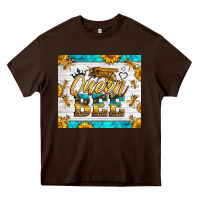 Chocolate Brown queen bee Heavy Core Tee - LillyAllenDesigns
