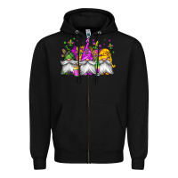 Black mardi gras gnomes Zipper Hoodie - Jasminsmagicworld