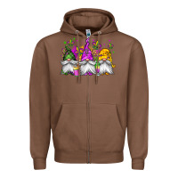 Chestnut mardi gras gnomes Zipper Hoodie - Jasminsmagicworld
