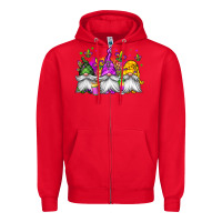 Red mardi gras gnomes Zipper Hoodie - Jasminsmagicworld