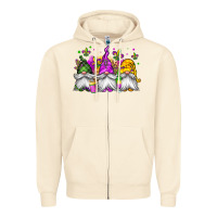 Sandshell mardi gras gnomes Zipper Hoodie - Jasminsmagicworld