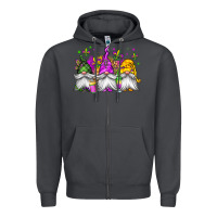 Mardi Gras Gnomes Zipper Hoodie | Teevron