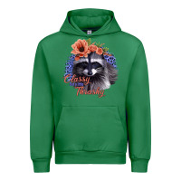 Emerald Classy But a Little Thrashy Raccoon with Flowers Urban Hoodie - Bettercallsaul