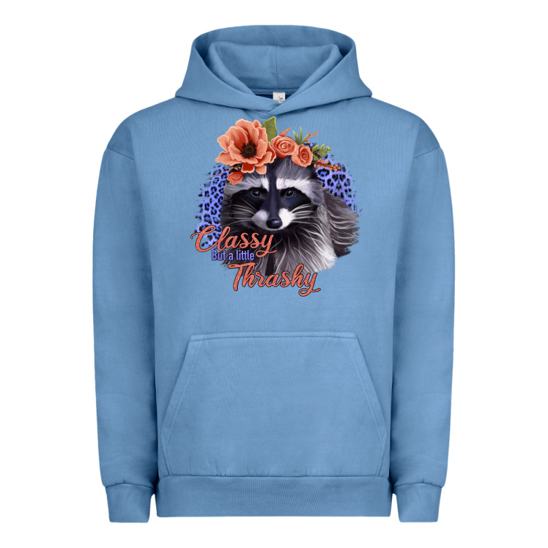 Classy But A Little Thrashy Raccoon With Flowers Urban Hoodie by Bettercallsaul | Teevron