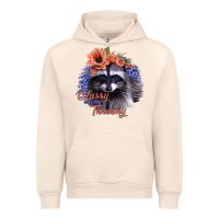Sandshell Classy But a Little Thrashy Raccoon with Flowers Urban Hoodie - Bettercallsaul
