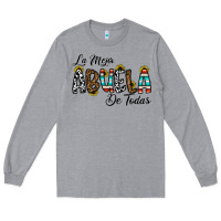 Heather Grey la mejor abuela de todas Long Sleeve Tee - CowhideDigitalArt
