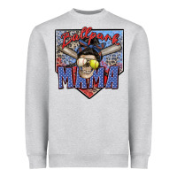 Heather Grey ballpark mama Heavyweight Sweatshirt - Zillion Design Studio