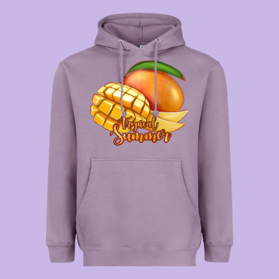 Mango Tropical Summer Heavyweight Hoodie Designed By Jasminsmagicworld