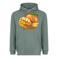 Sage Mango Tropical Summer Heavyweight Hoodie - Jasminsmagicworld