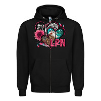 Black lpn licensed practical nurse hearts Zipper Hoodie - Jasminsmagicworld