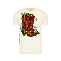 Vintage Arctic christmas western boots with lights Vintage Tee - RanaPortraitStore
