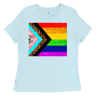 Baby Blue pride flag Ladies Tee - AdoDesignShop