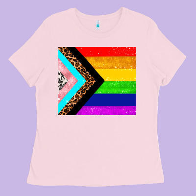 Pride Flag Ladies Tee Designed By Adodesignshop