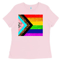 Bubblegum Pink pride flag Ladies Tee - AdoDesignShop