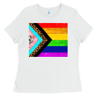 White pride flag Ladies Tee - AdoDesignShop