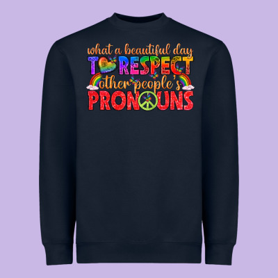 Heavyweight Sweatshirt what a beautiful day to respect other peoples pron