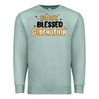 Seafoam black blessed & beautiful Premium Sweatshirt - MaliasSmallBusiness