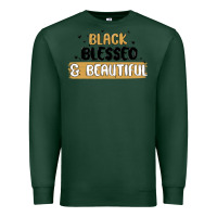 Sports Green black blessed & beautiful Premium Sweatshirt - MaliasSmallBusiness