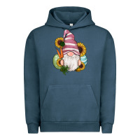 Pigment Midnight Navy easter gnomes egg carrot sunflowers Urban Hoodie - RanaPortraitStore