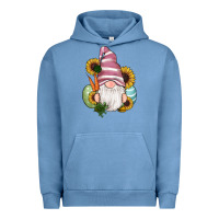 Pigment Pebble Blue easter gnomes egg carrot sunflowers Urban Hoodie - RanaPortraitStore