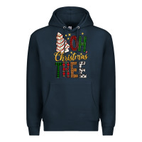 Navy oh christmas tree bbs Premium Hoodie - BundleAndBundleShop