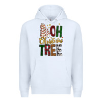 White oh christmas tree bbs Premium Hoodie - BundleAndBundleShop
