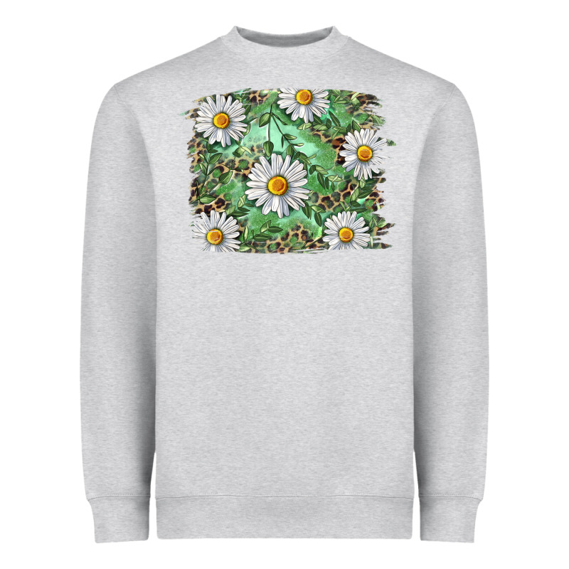Daisy Leopard Heavyweight Sweatshirt by RanaPortraitStore | Teevron