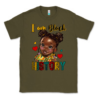 Army Green i am black history Classic Tee - HRA Design Shop
