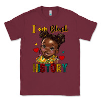 Burgundy i am black history Classic Tee - HRA Design Shop