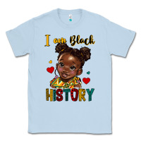 Dusty Blue i am black history Classic Tee - HRA Design Shop