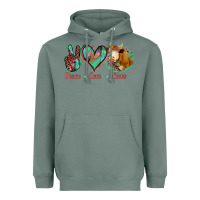 Sage Peace Love Cows Heavyweight Hoodie - Jasminsmagicworld