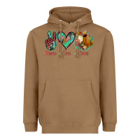 Toasted Coconut Peace Love Cows Heavyweight Hoodie - Jasminsmagicworld