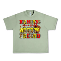 Oil Green diamonds are a girl's best friend softball Urban Heavy Tee - Zillion Design Studio