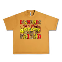 Diamonds Are A Girl's Best Friend Softball Urban Heavy Tee | Teevron