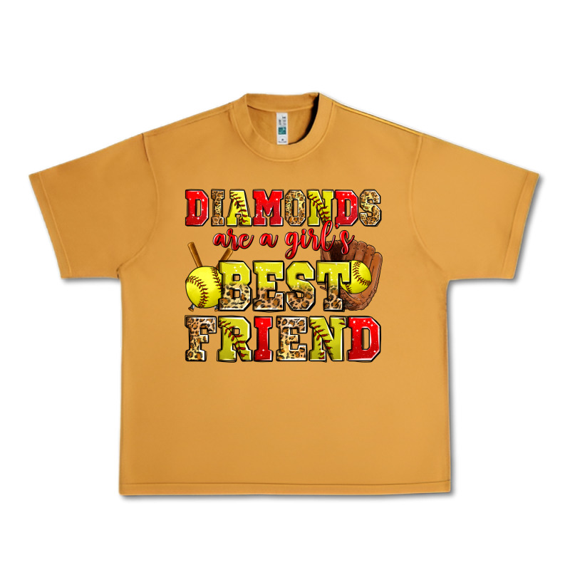 Diamonds Are A Girl's Best Friend Softball Urban Heavy Tee by Zillion Design Studio | Teevron