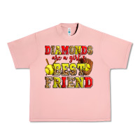 Salmon diamonds are a girl's best friend softball Urban Heavy Tee - Zillion Design Studio