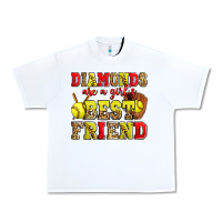 White diamonds are a girl's best friend softball Urban Heavy Tee - Zillion Design Studio