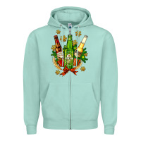 Seafoam beer bottle party set for christmas Zipper Hoodie - AdoDesignShop