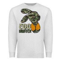 Oatmeal Heather egg hunter Premium Sweatshirt - MaliasSmallBusiness