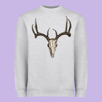 Heavyweight Sweatshirt Deer Skull