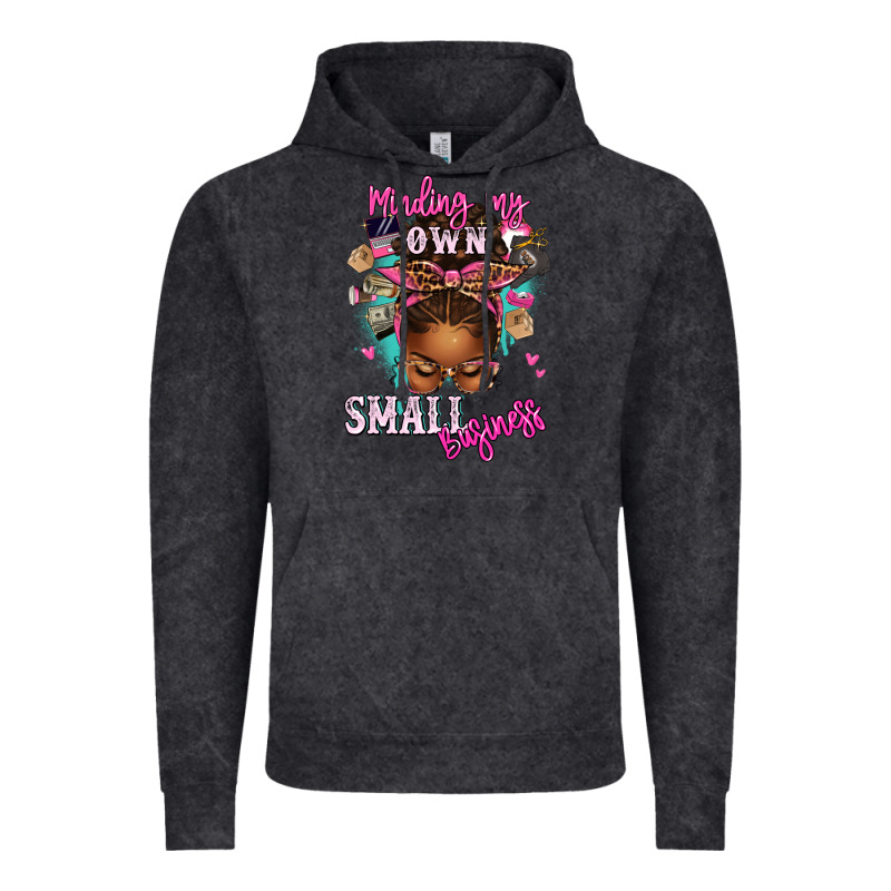 Minding My Own Small Business Afro Messy Bun Vintage Hoodie by texasbilliewilder | Teevron