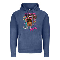 Vintage Denim minding my own small business afro messy bun Vintage Hoodie - texasbilliewilder