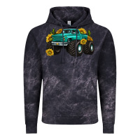 Cloud Black monster truck with sunflower western Vintage Hoodie - texasbilliewilder