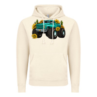Vintage Artic monster truck with sunflower western Vintage Hoodie - texasbilliewilder